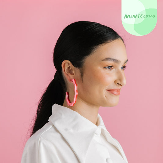 Closet Mod x Mintcloud Collaboration Earrings - Holiday Hoop From Mintcloud Studio, an online jewellery store based in Adelaide South Australia