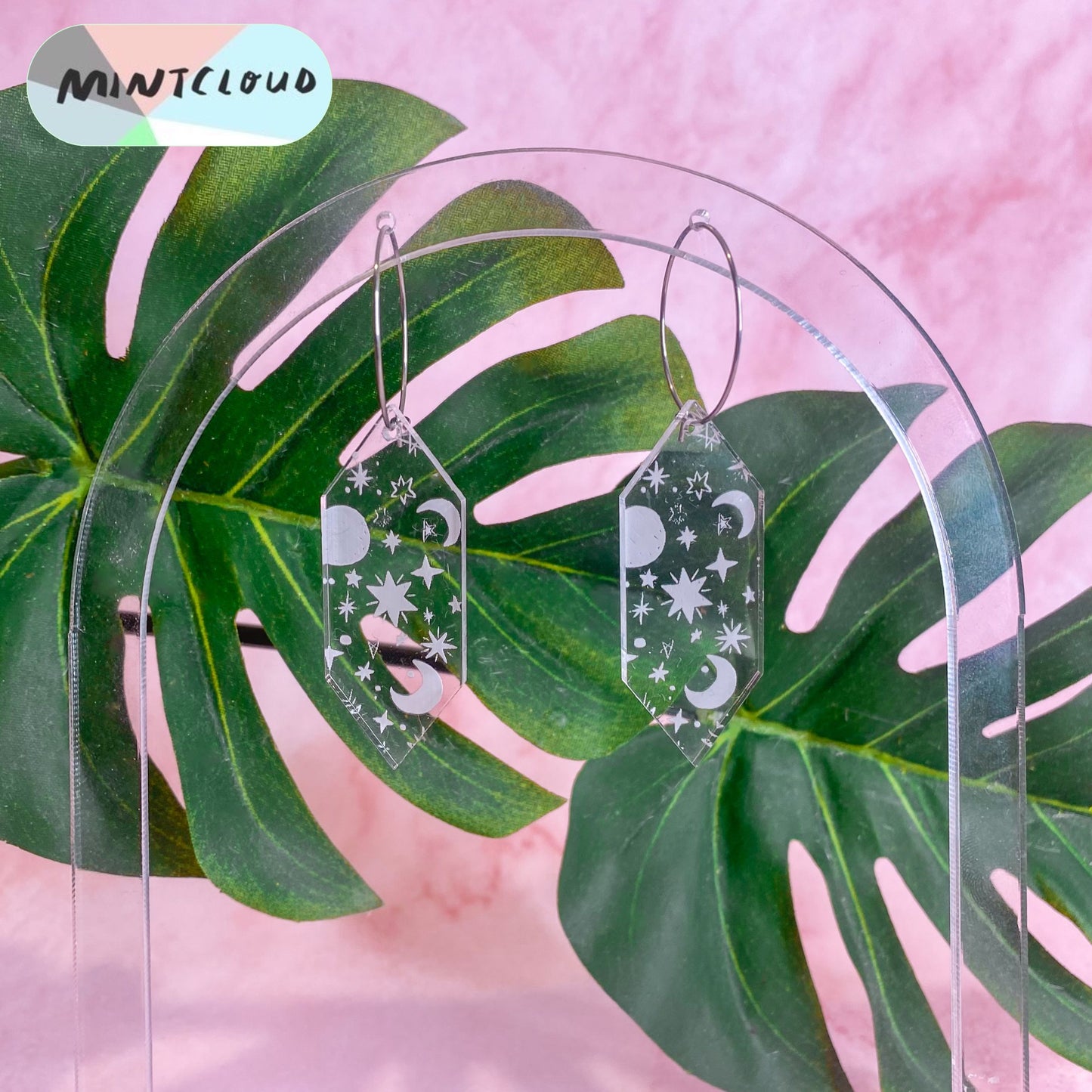 Crystal Galaxy Dangles From Mintcloud Studio, an online jewellery store based in Adelaide South Australia