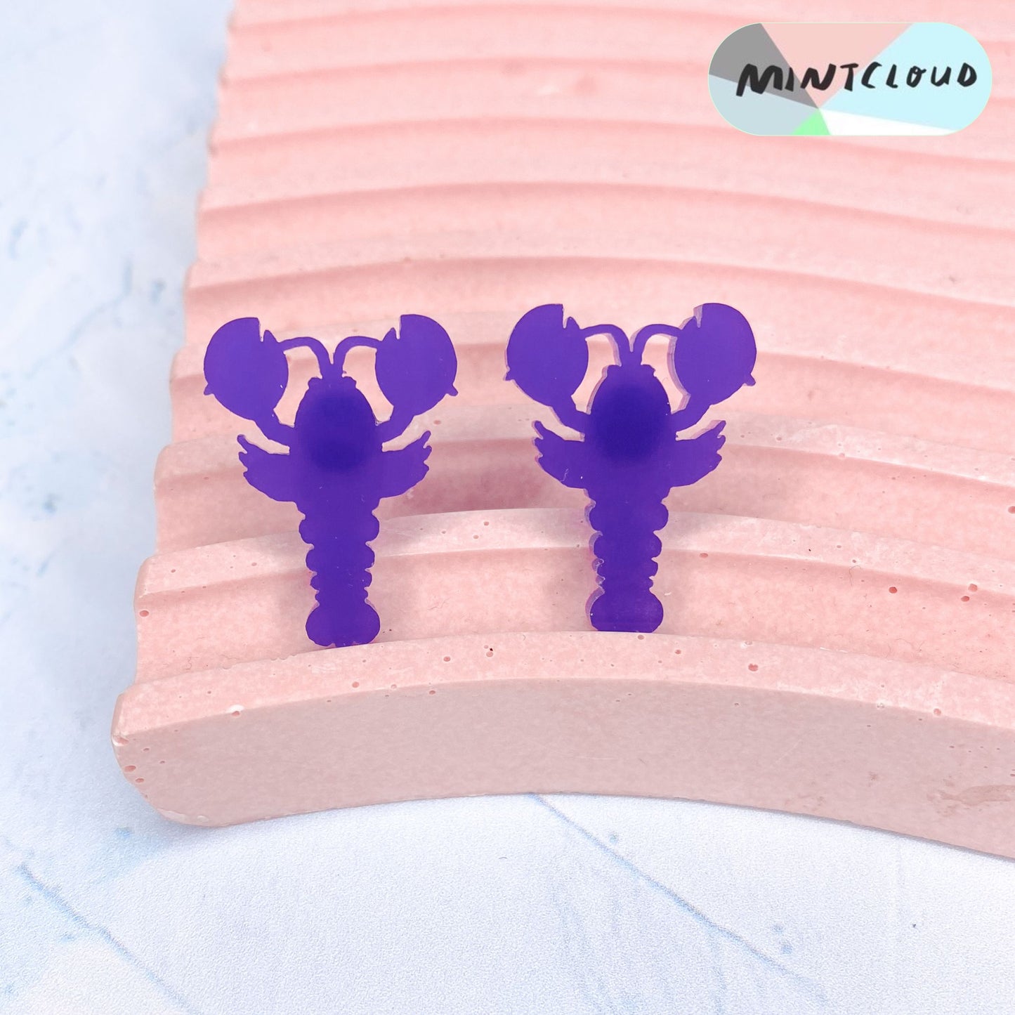 Lobsters Studs - Various Colours From Mintcloud Studio, an online jewellery store based in Adelaide South Australia
