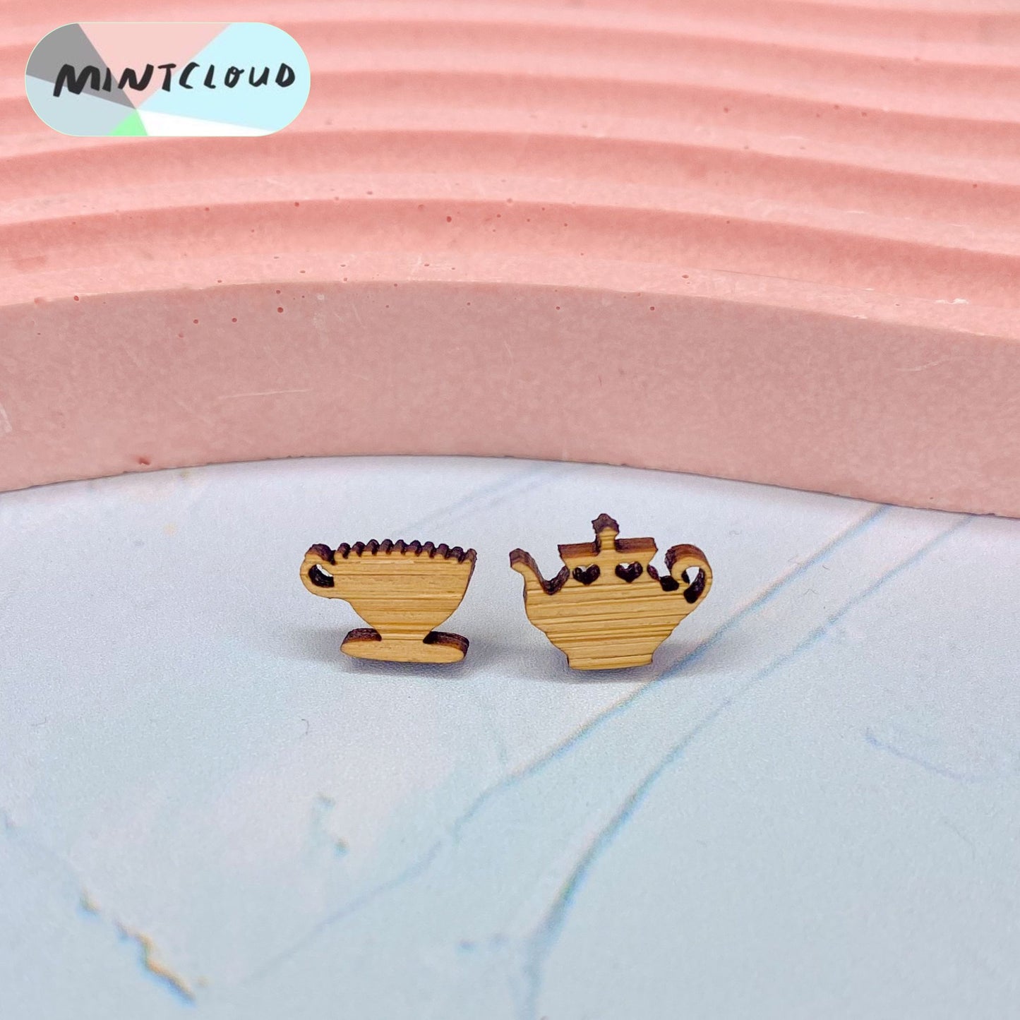 Teapot & Teacup Studs - Various Colours