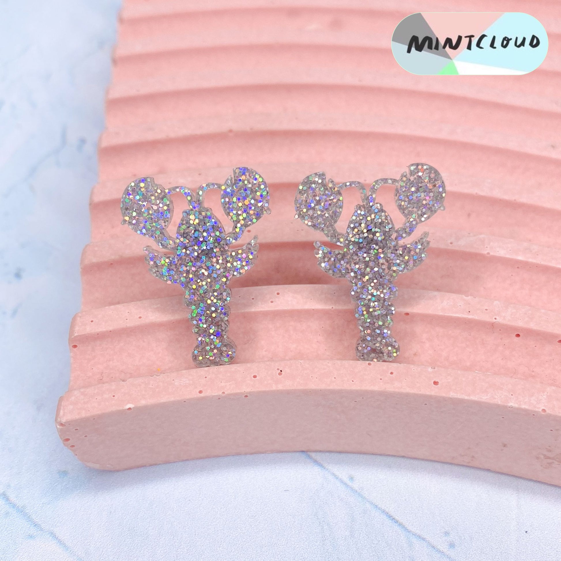 Lobsters Studs - Various Colours From Mintcloud Studio, an online jewellery store based in Adelaide South Australia