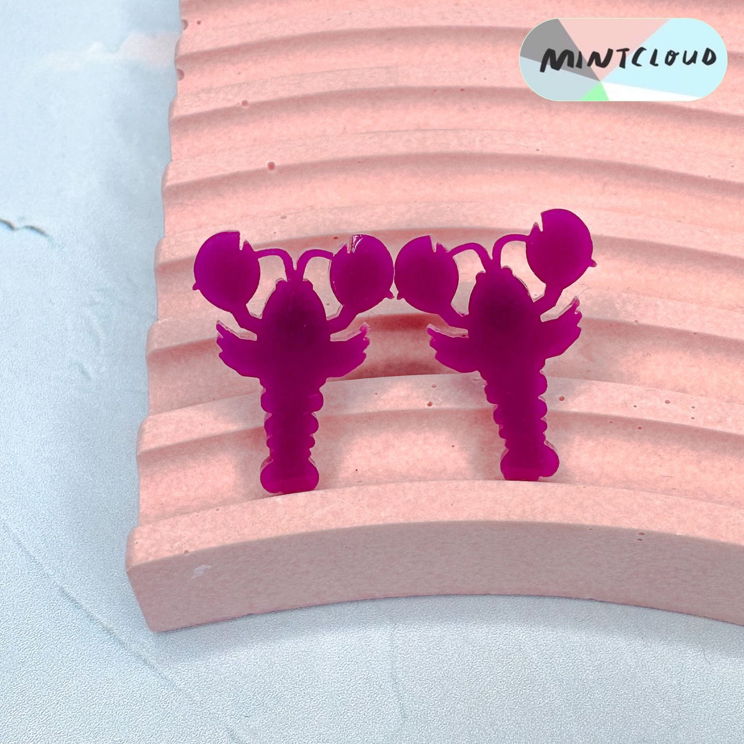 Lobsters Studs - Various Colours From Mintcloud Studio, an online jewellery store based in Adelaide South Australia