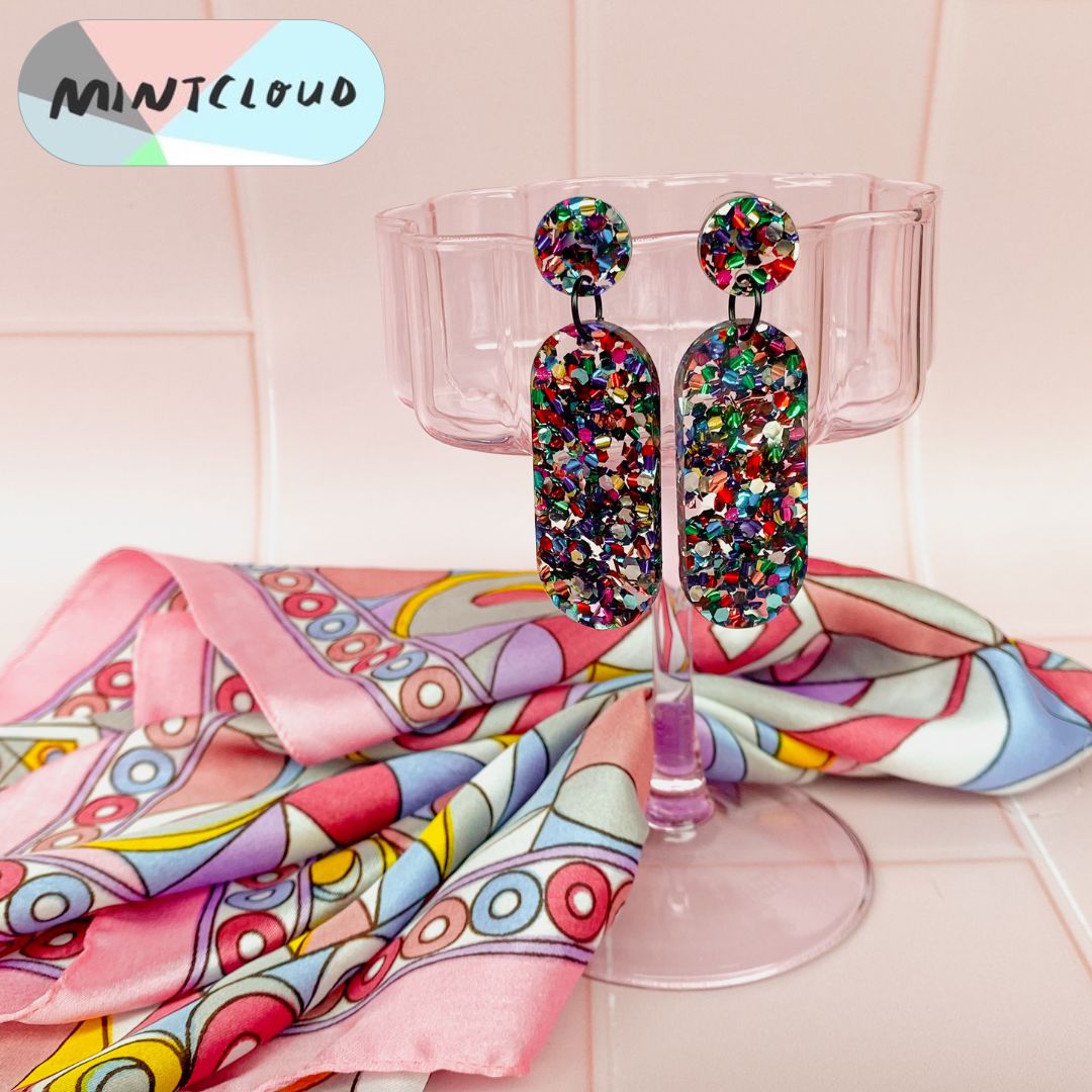 Capsule Dangles - Various Colours From Mintcloud Studio, an online jewellery store based in Adelaide South Australia