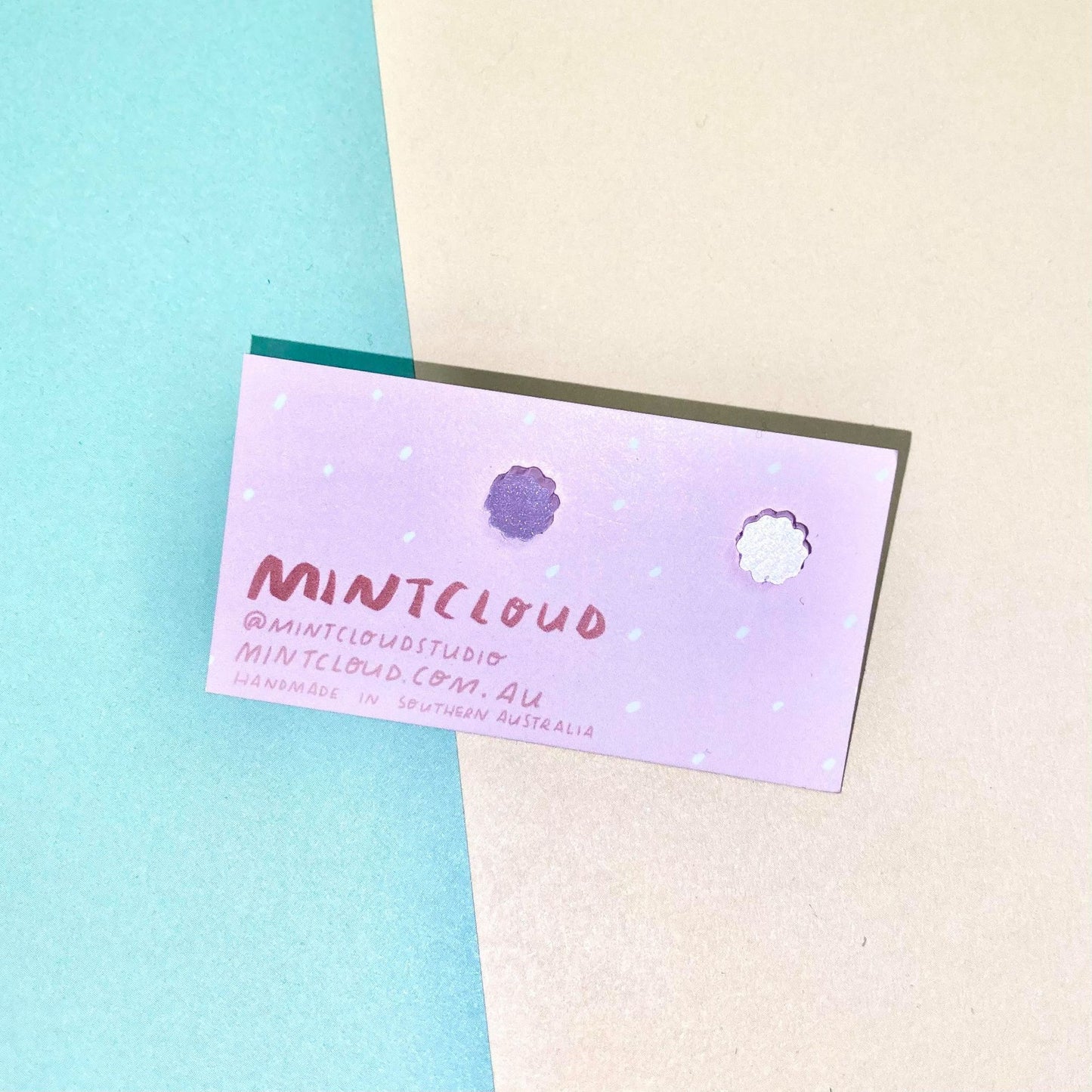 Mintcloud Earrings - Easter Bunny Tails from have you met charlie a gift shop in Adelaide south Australian with unique handmade gifts