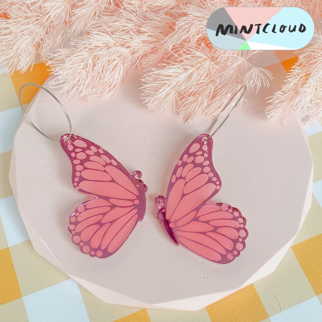 Single Butterfly Dangles - Various Colours