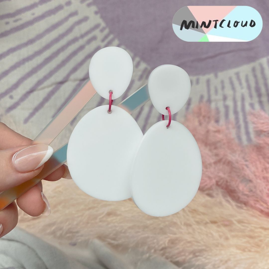 Large Pastel Droplets Dangles - Various Colours From Mintcloud Studio, an online jewellery store based in Adelaide South Australia