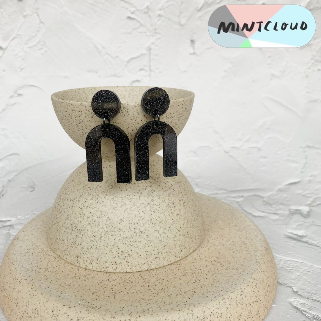 Bento Black Glitter - Various DesignsFrom Mintcloud Studio, an online jewellery store based in Adelaide South Australia