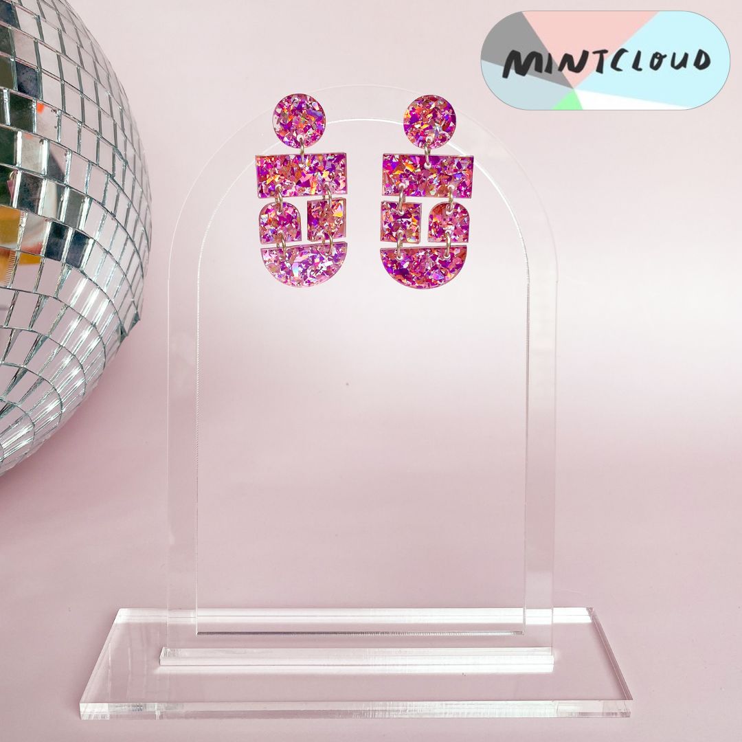 Hopscotch Dangles - Various Colours From Mintcloud Studio, an online jewellery store based in Adelaide South Australia
