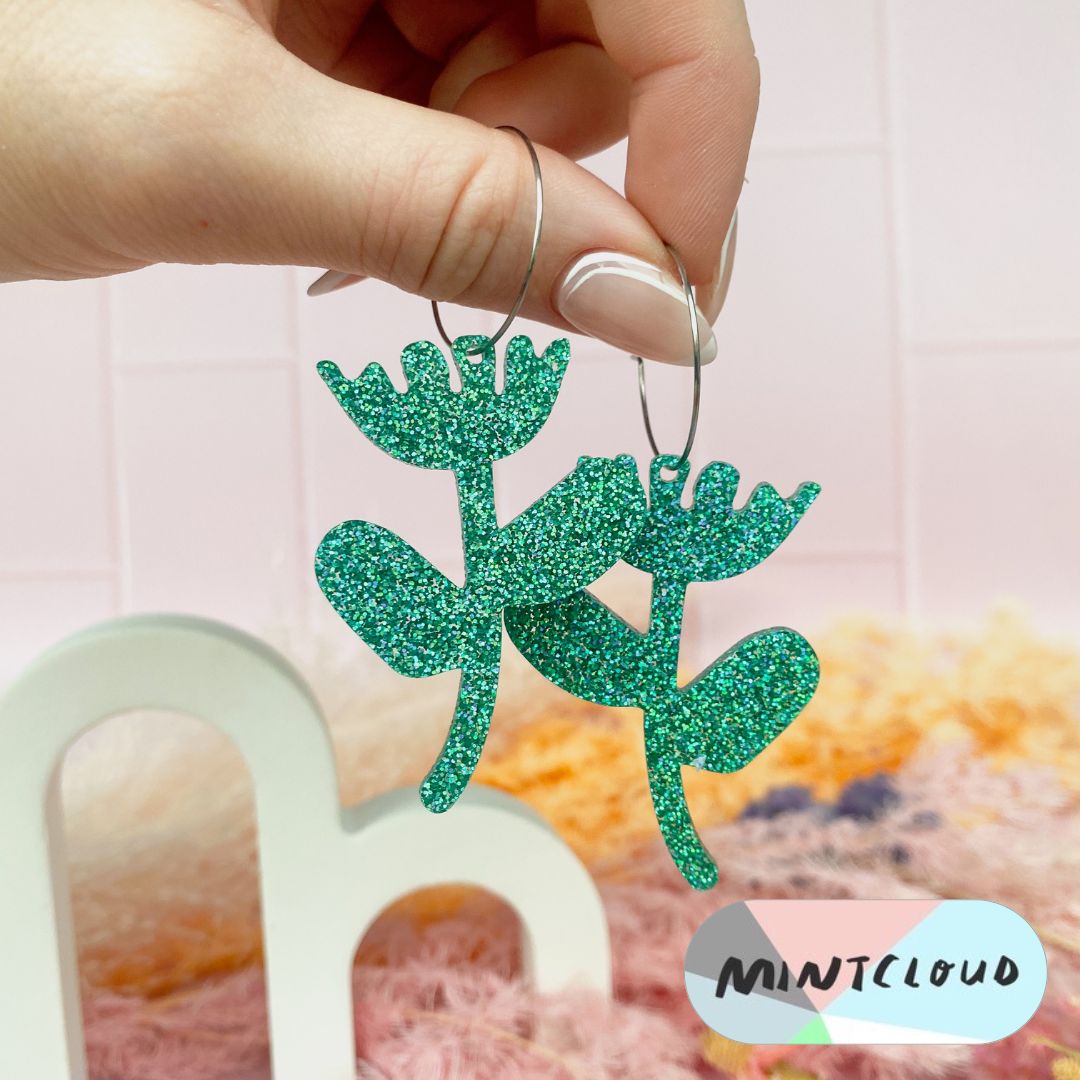 Dandelion Dangles - Various Colours From Mintcloud Studio, an online jewellery store based in Adelaide South Australia