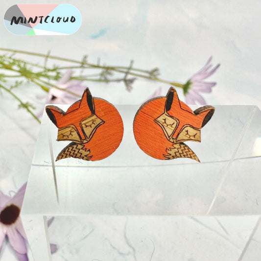 Fox Studs From Mintcloud Studio, an online jewellery store based in Adelaide South Australia