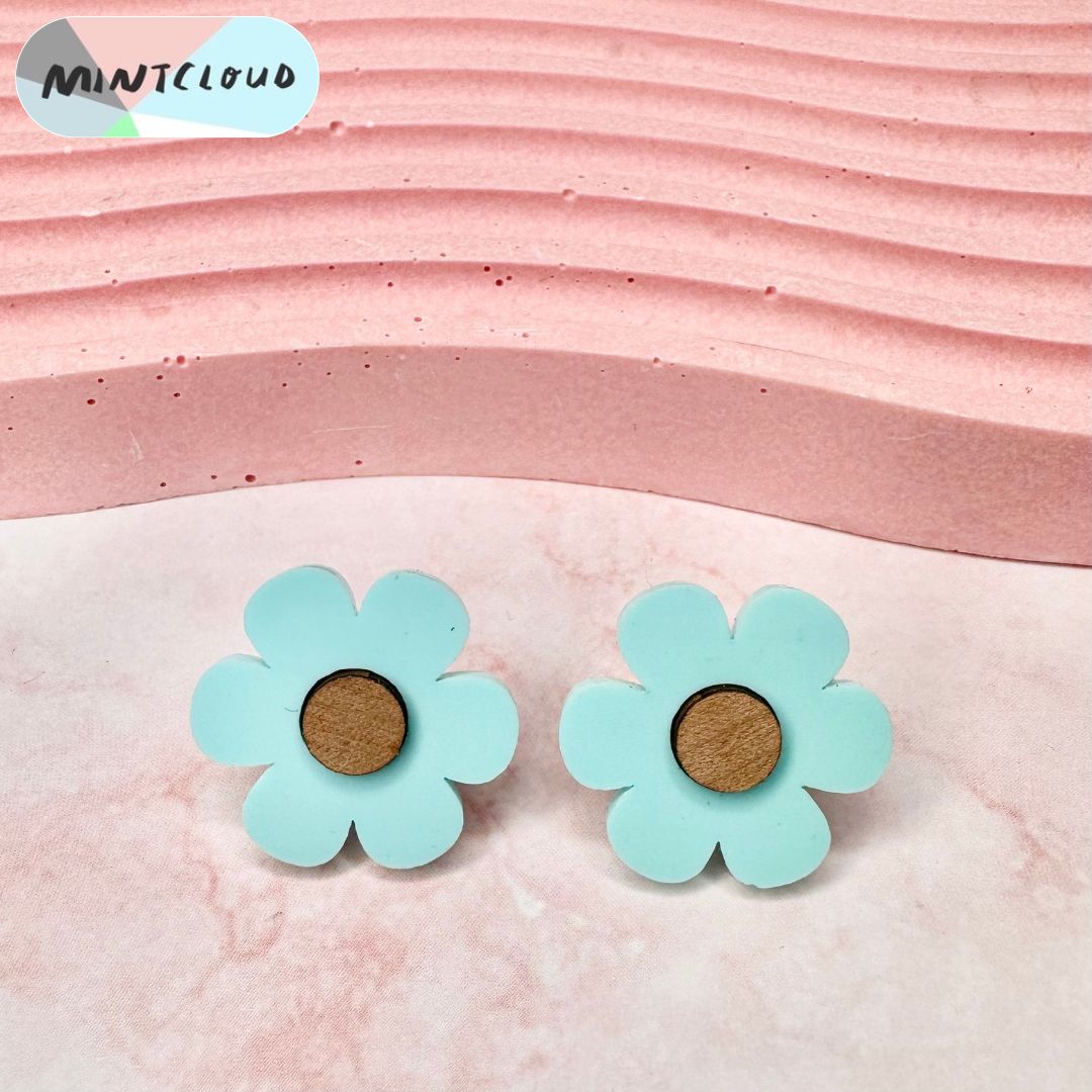 Daisy Dot Studs - Various Colours From Mintcloud Studio, an online jewellery store based in Adelaide South Australia