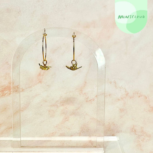 Brass Dangles - Paper CraneFrom Mintcloud Studio, an online jewellery store based in Adelaide South Australia