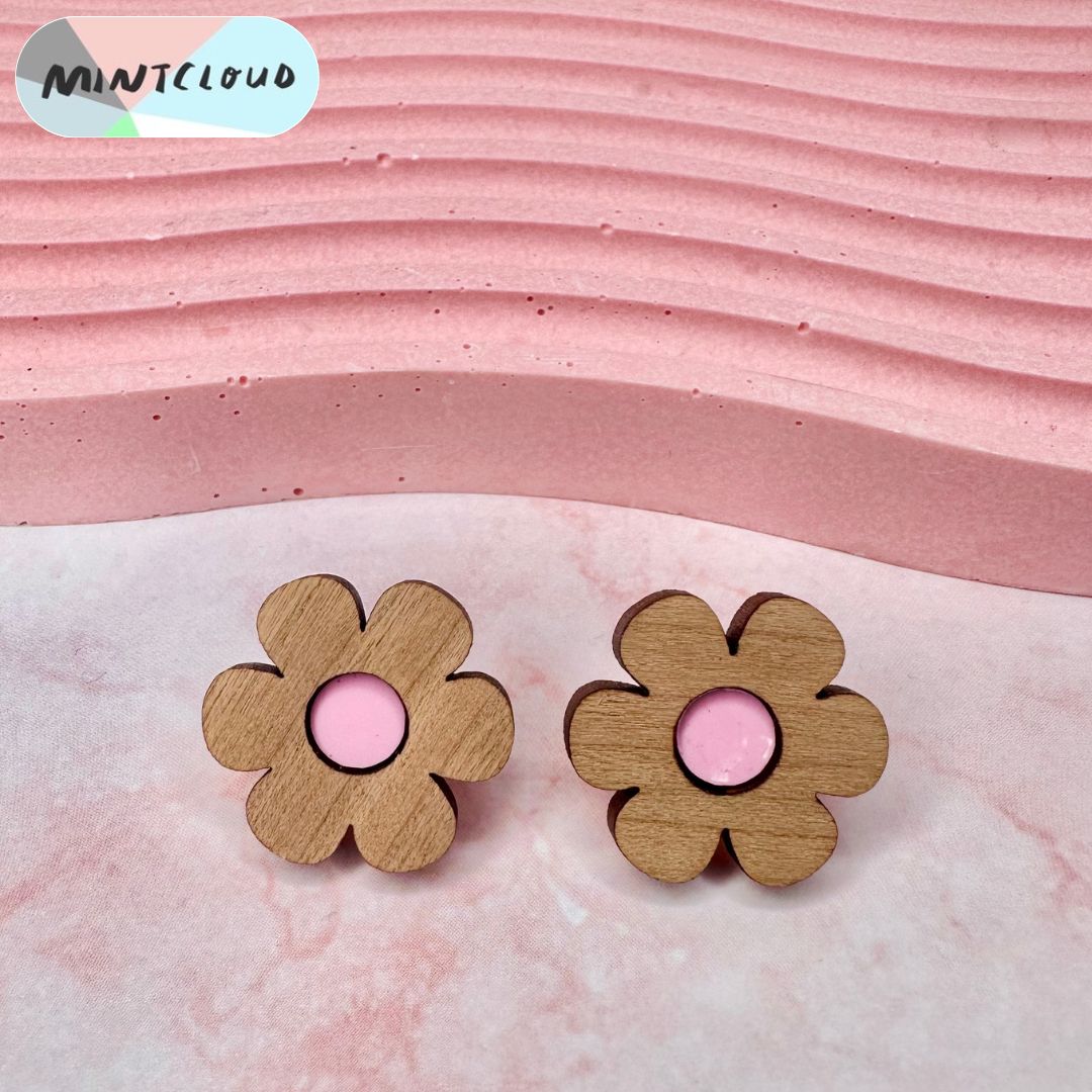 Daisy Dot Studs - Various Colours From Mintcloud Studio, an online jewellery store based in Adelaide South Australia