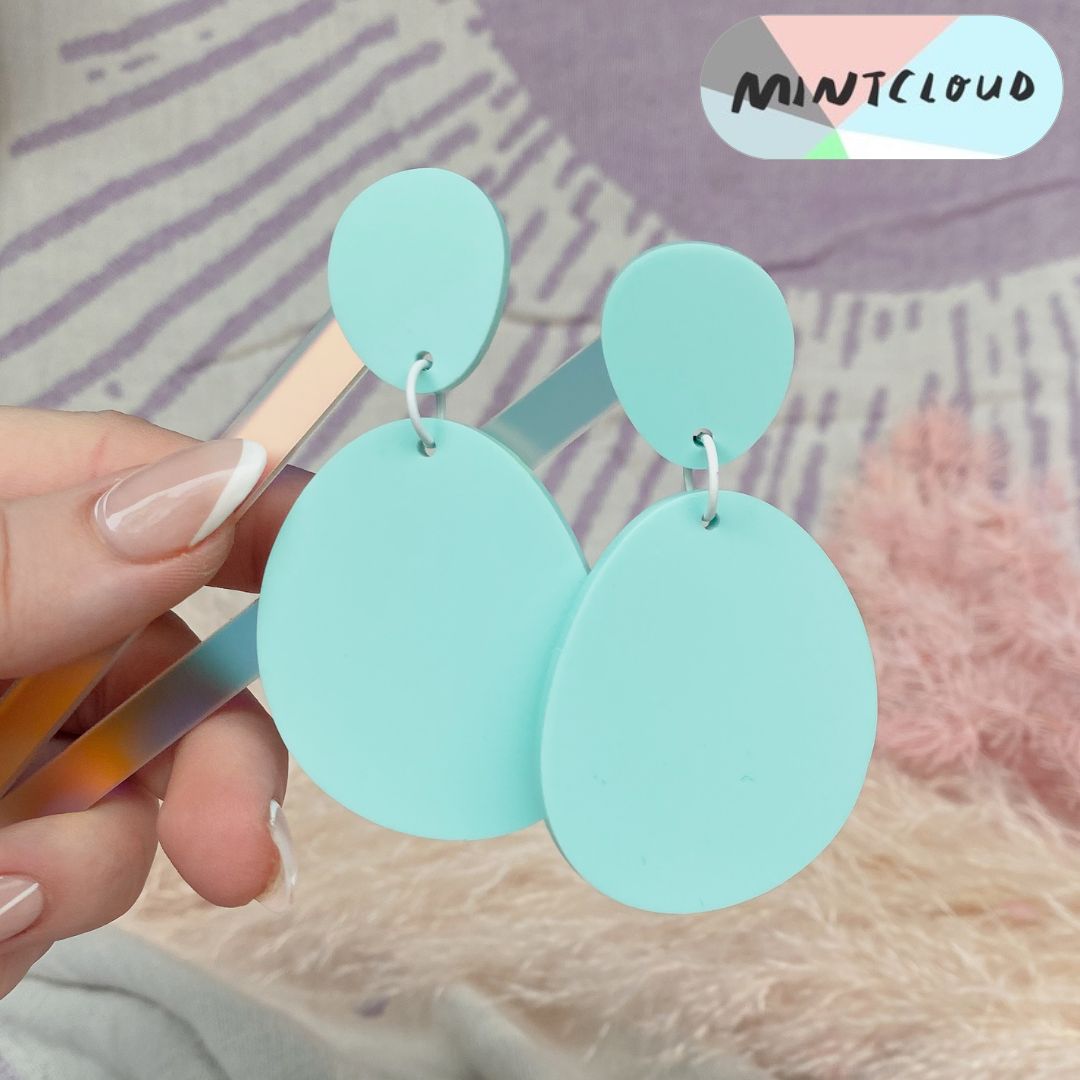 Large Pastel Droplets Dangles - Various Colours From Mintcloud Studio, an online jewellery store based in Adelaide South Australia