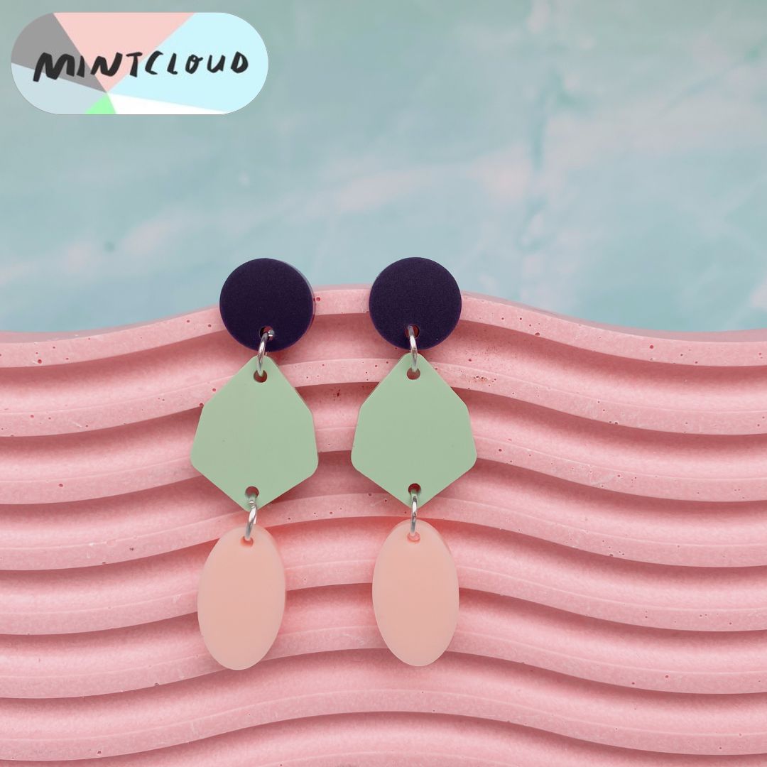 Pool Party Ovals Dangles - Various Colours