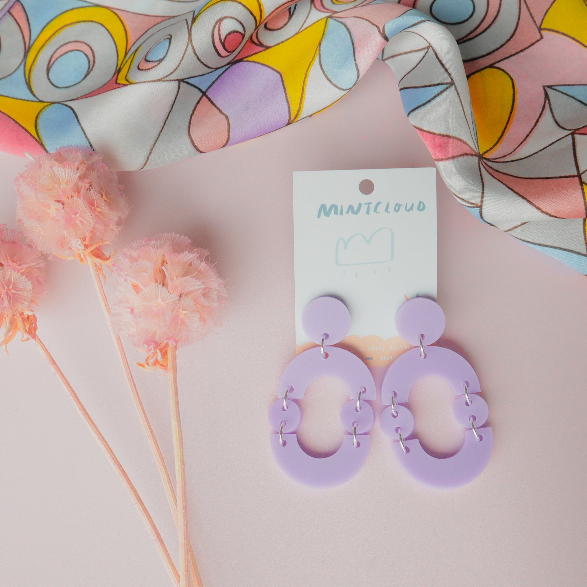 Double Trouble Holes Dangles - Various Colours From Mintcloud Studio, an online jewellery store based in Adelaide South Australia