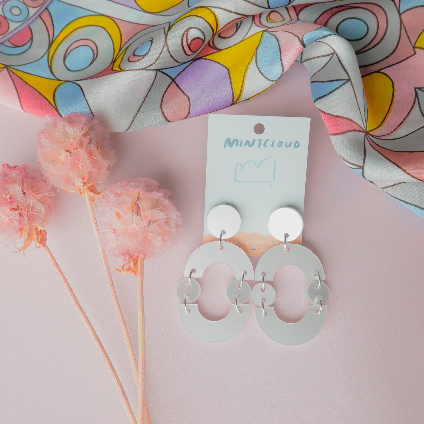 Double Trouble Holes Dangles - Various Colours From Mintcloud Studio, an online jewellery store based in Adelaide South Australia