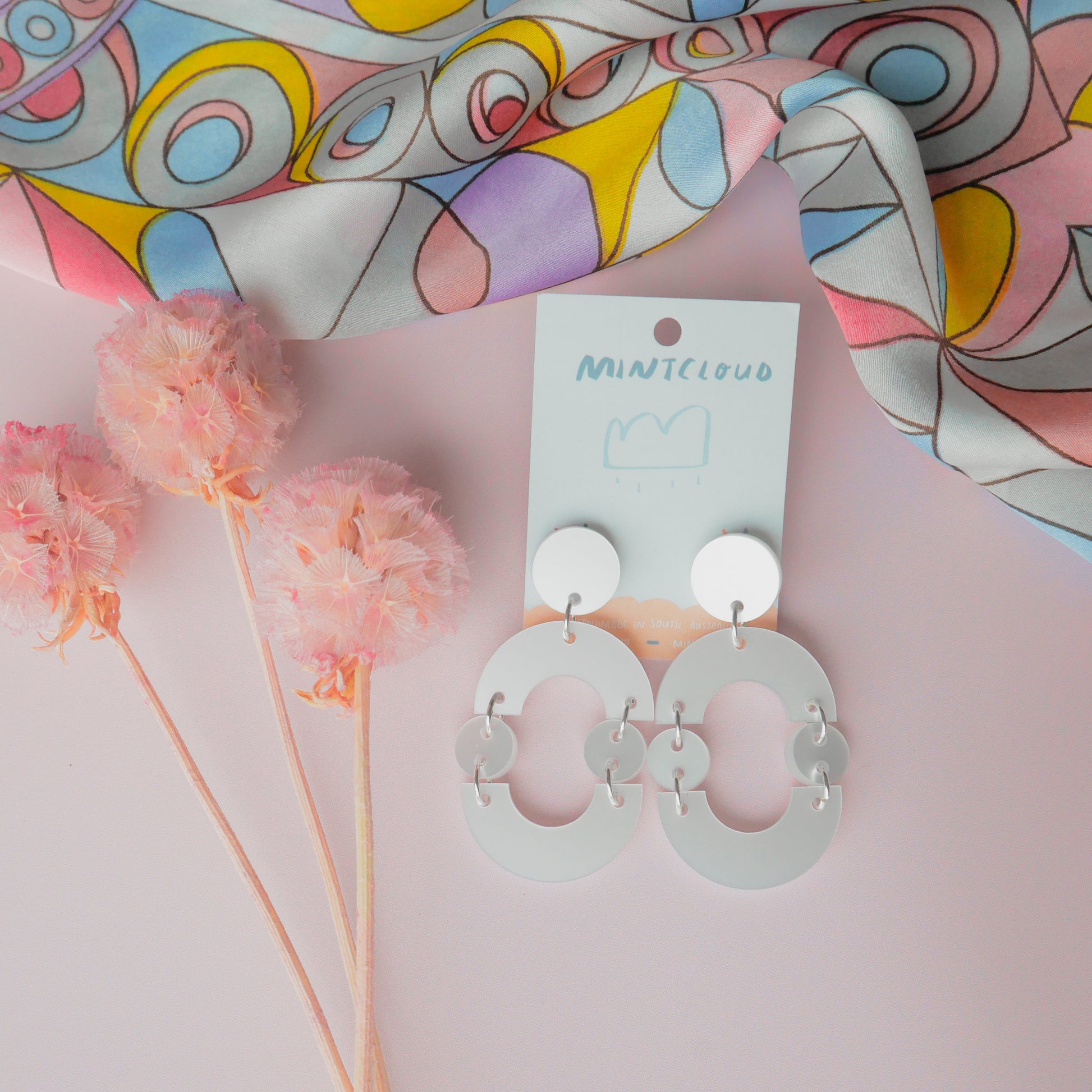 Double Trouble Holes Dangles - Various Colours From Mintcloud Studio, an online jewellery store based in Adelaide South Australia