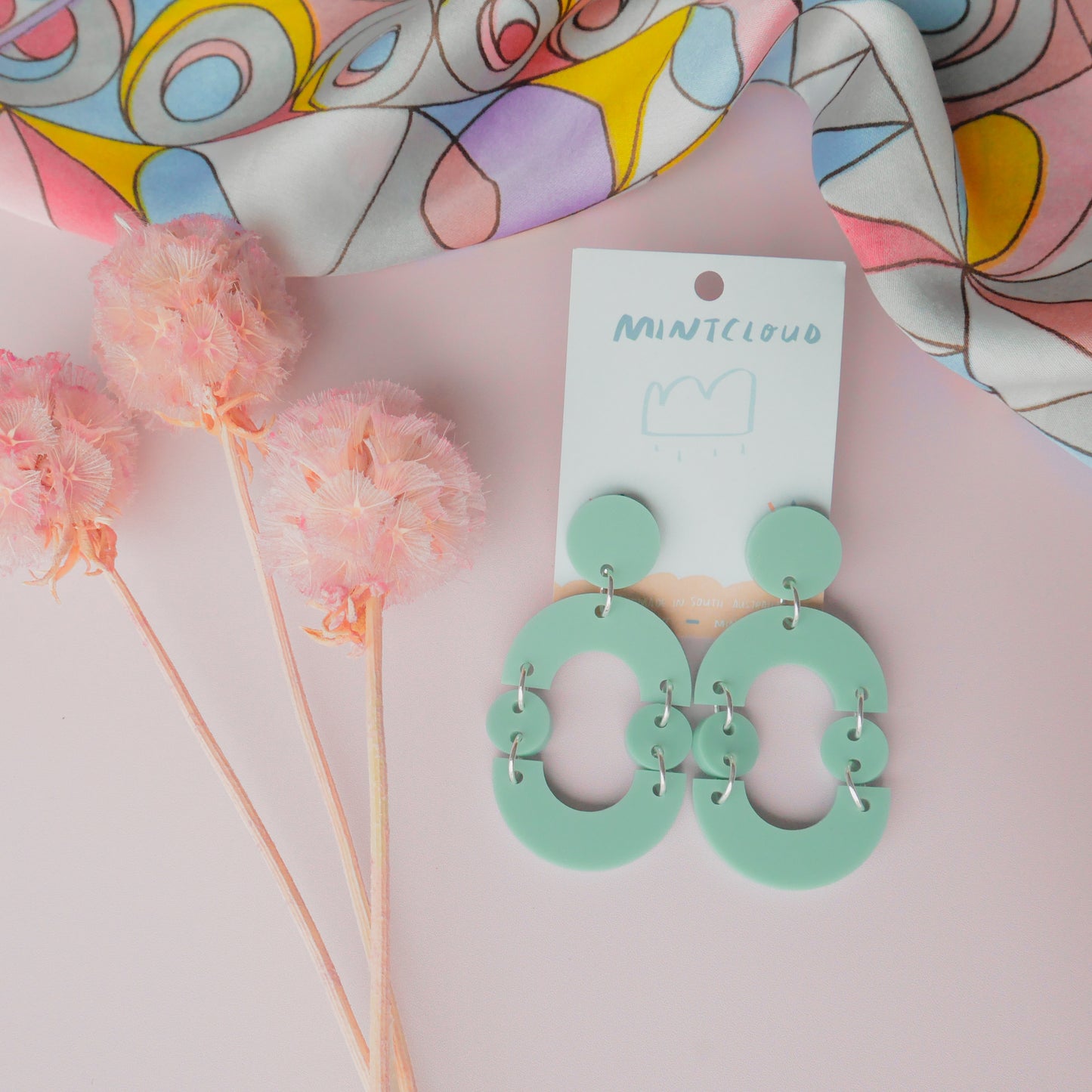 Double Trouble Holes Dangles - Various Colours From Mintcloud Studio, an online jewellery store based in Adelaide South Australia