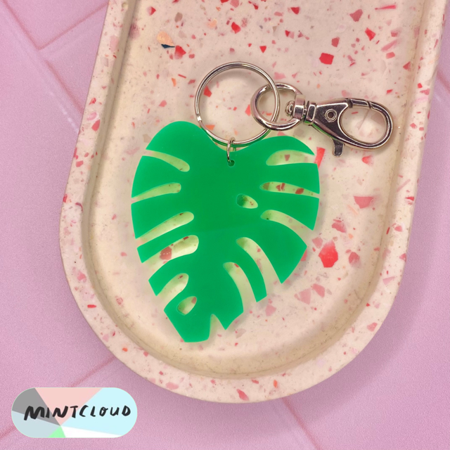 Monstera Key Rings - Various Colours