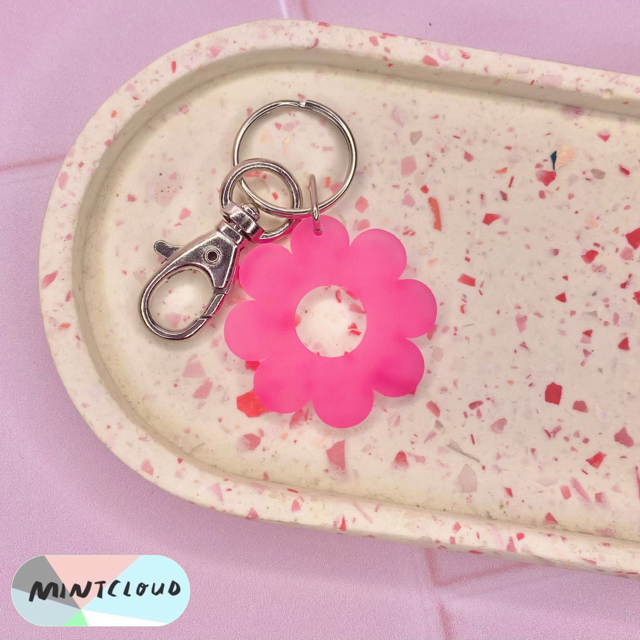 Daisy Key Ring - Various Colours From Mintcloud Studio, an online jewellery store based in Adelaide South Australia