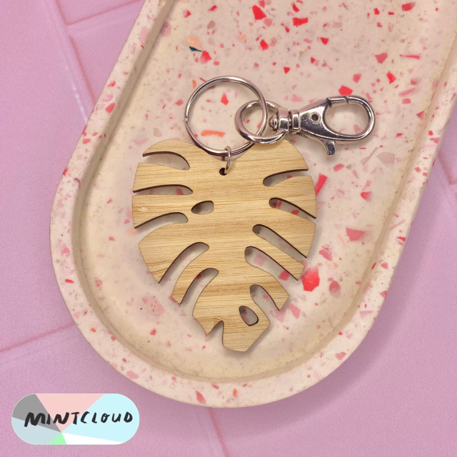 Monstera Key Rings - Various Colours