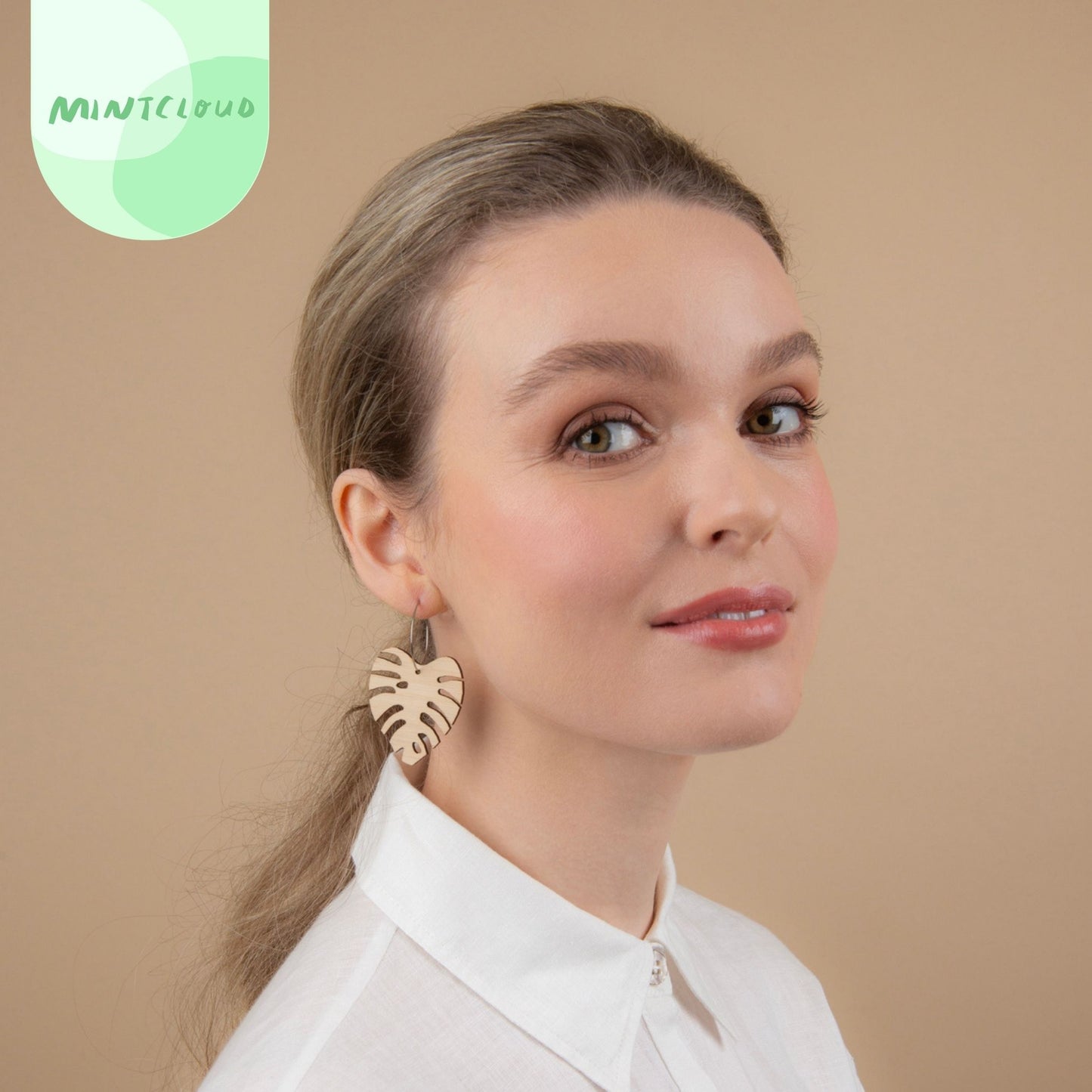 Medium Monstera Leaf Dangles From Mintcloud Studio, an online jewellery store based in Adelaide South Australia