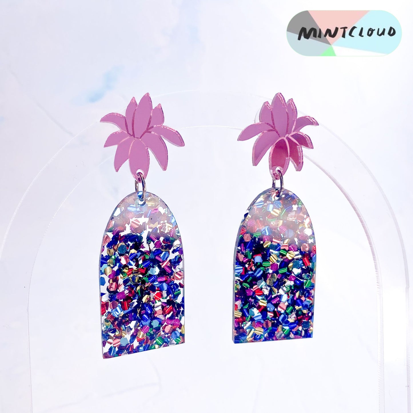 Magnolia Delight Dangles - Various Colours From Mintcloud Studio, an online jewellery store based in Adelaide South Australia