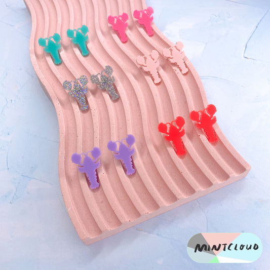 Lobsters Studs - Various Colours From Mintcloud Studio, an online jewellery store based in Adelaide South Australia