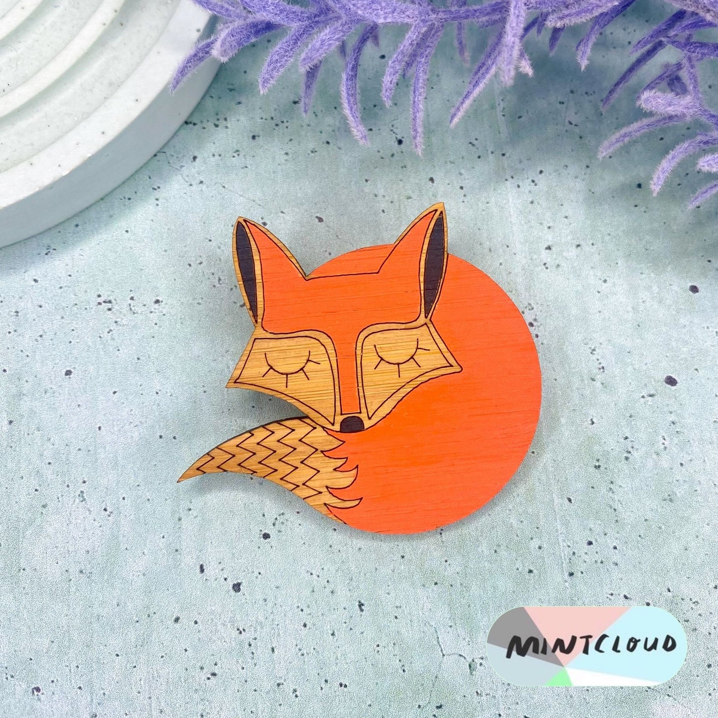 Sleeping Fox Brooch - Various Sizes