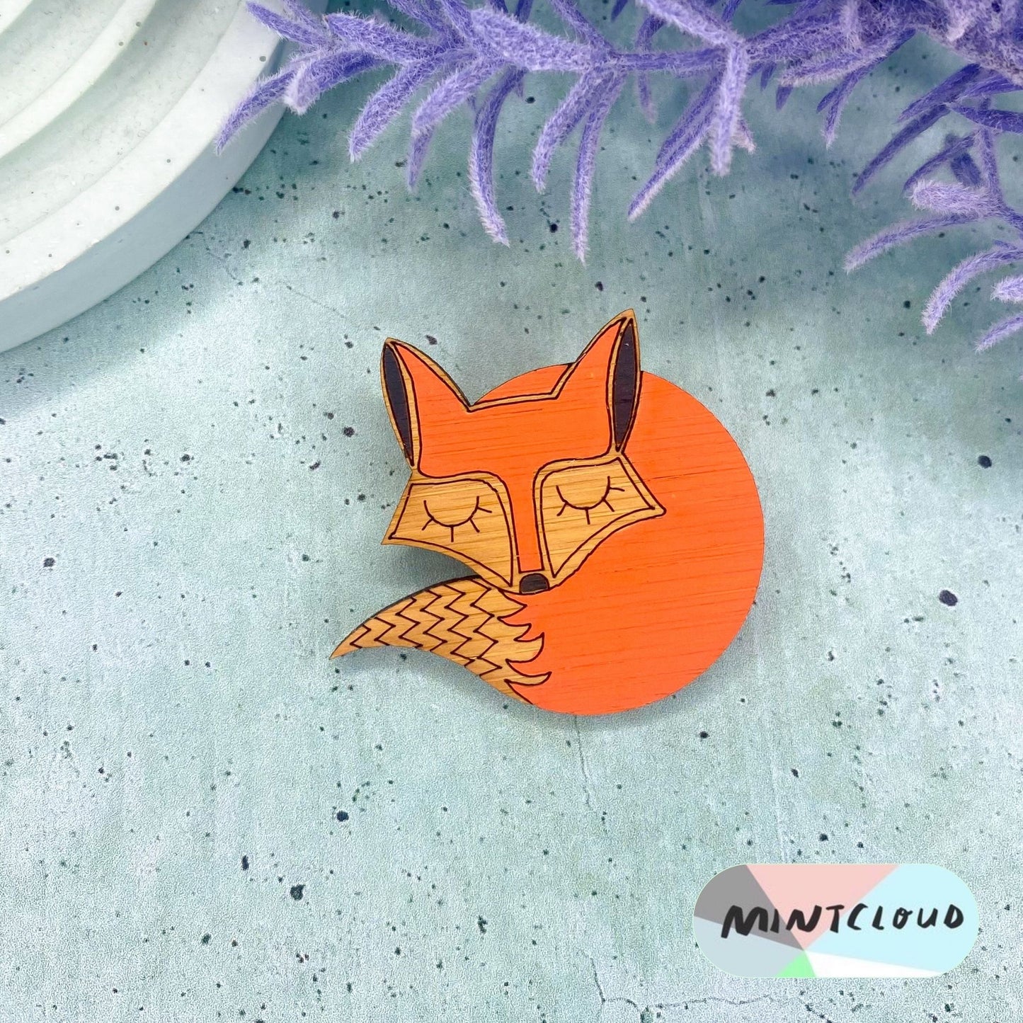 Sleeping Fox Brooch - Various Sizes