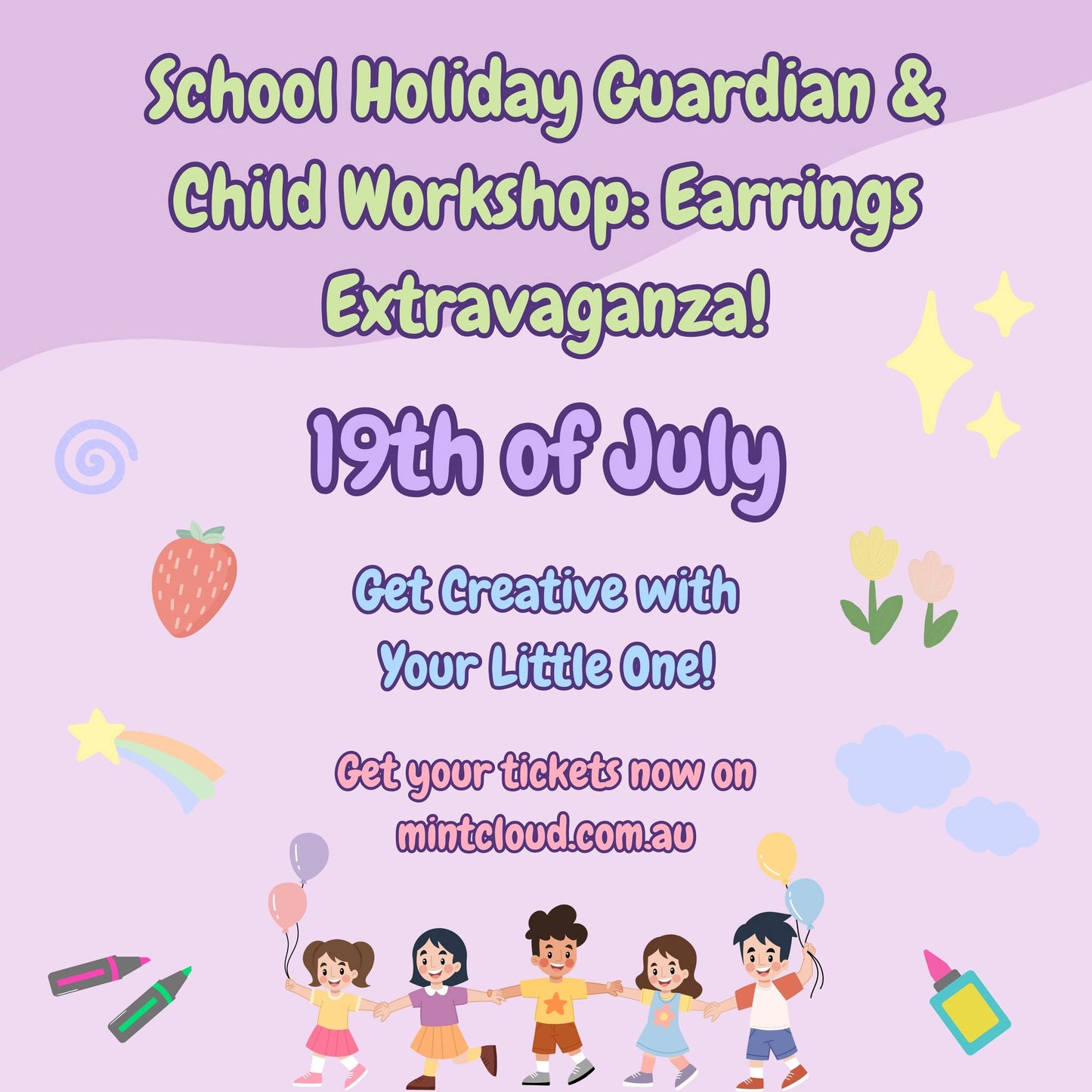 July School Holiday Guardian & Child/Teen+ Workshop: Earrings Extravaganza! Prospect, South Australia