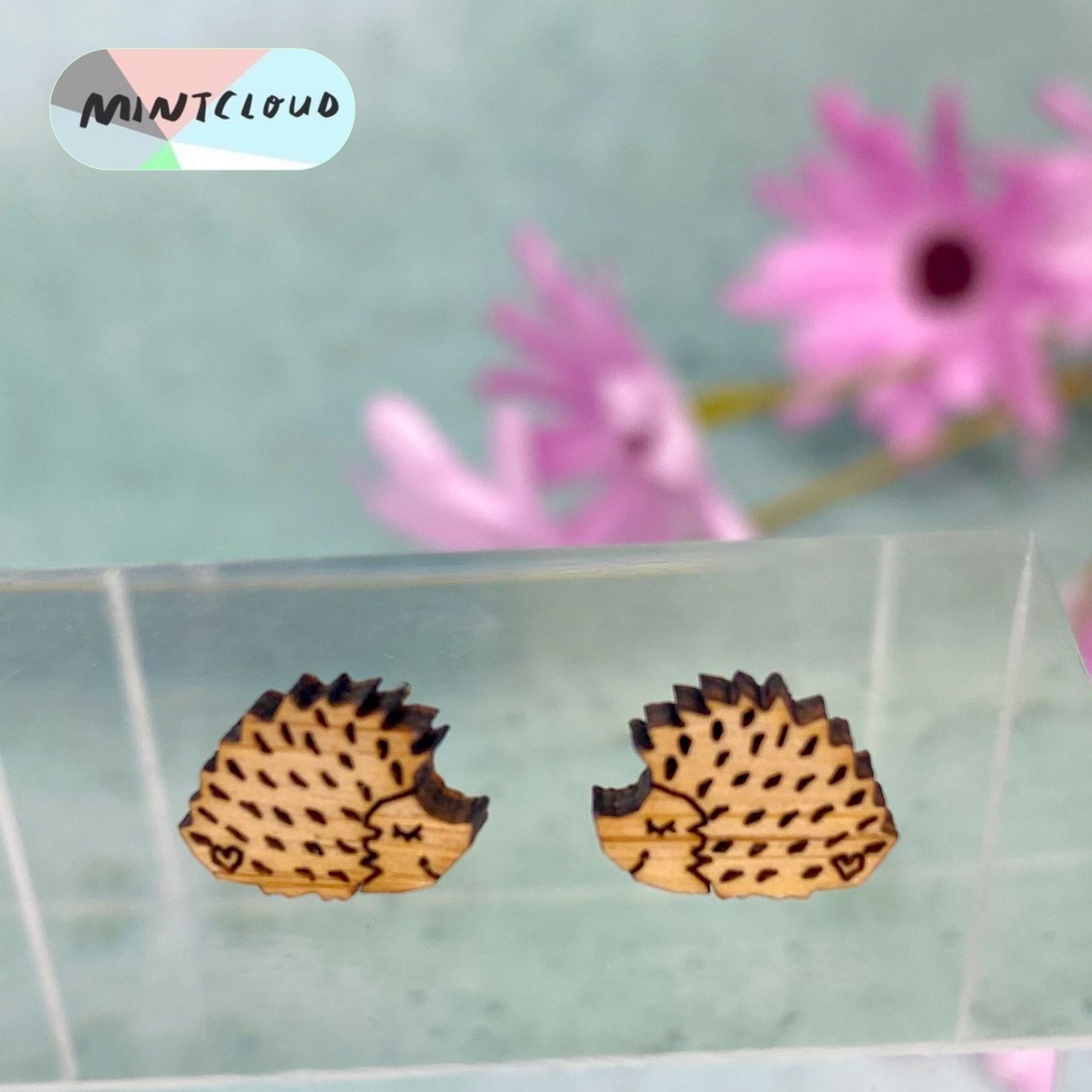 Hedgehog Studs From Mintcloud Studio, an online jewellery store based in Adelaide South Australia