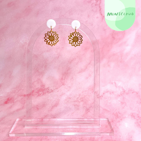 Brass Dangles - Wildflower From Mintcloud Studio, an online jewellery store based in Adelaide South Australia