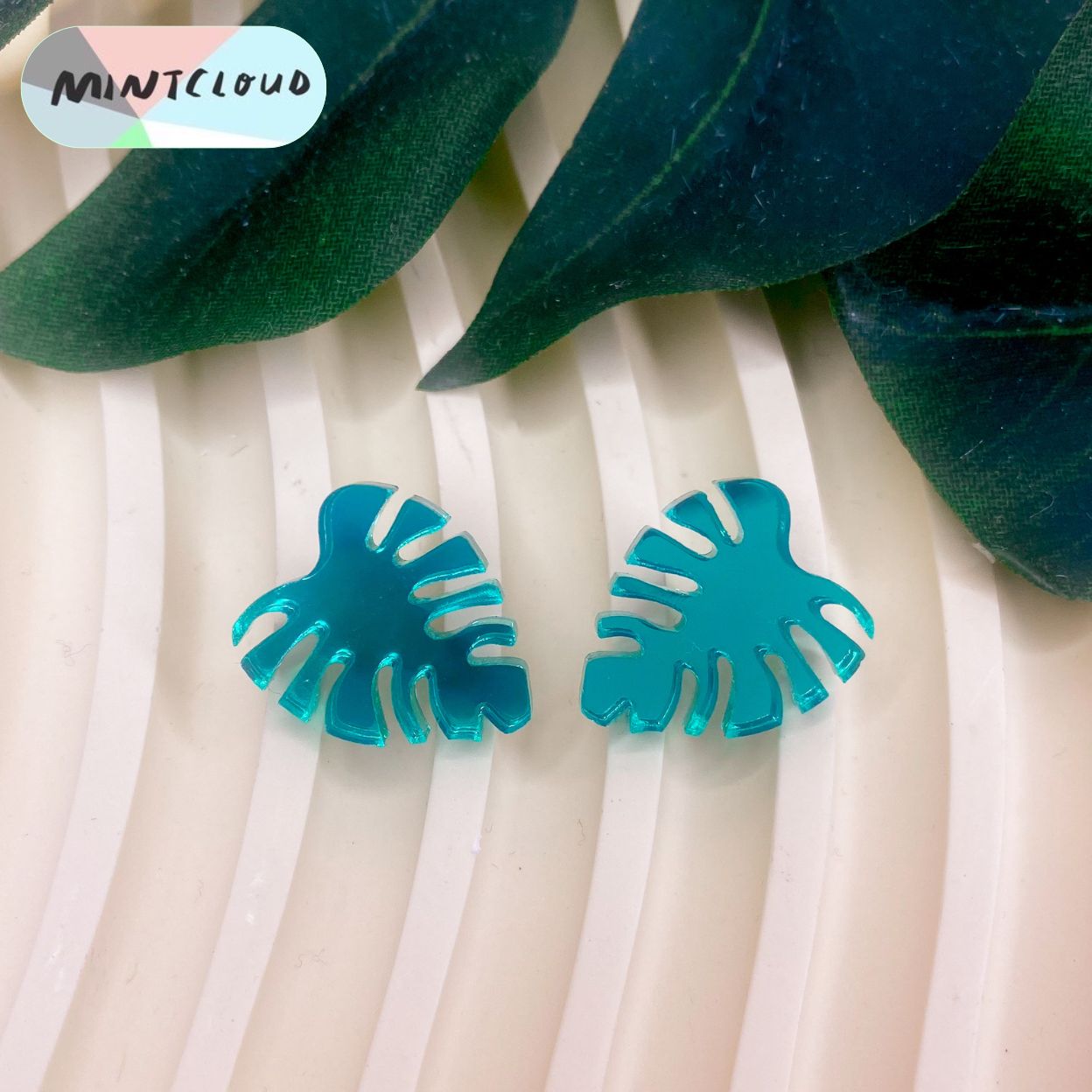 Monstera Studs - Various Colours