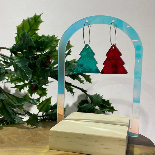 Christmas Earrings - Snowflake Tree Various From Mintcloud Studio, an online jewellery store based in Adelaide South Australia.