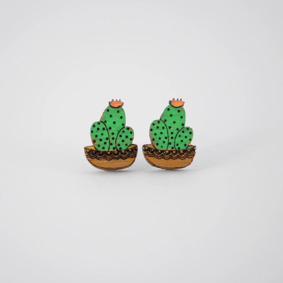 Potted Cacti Trio Studs*