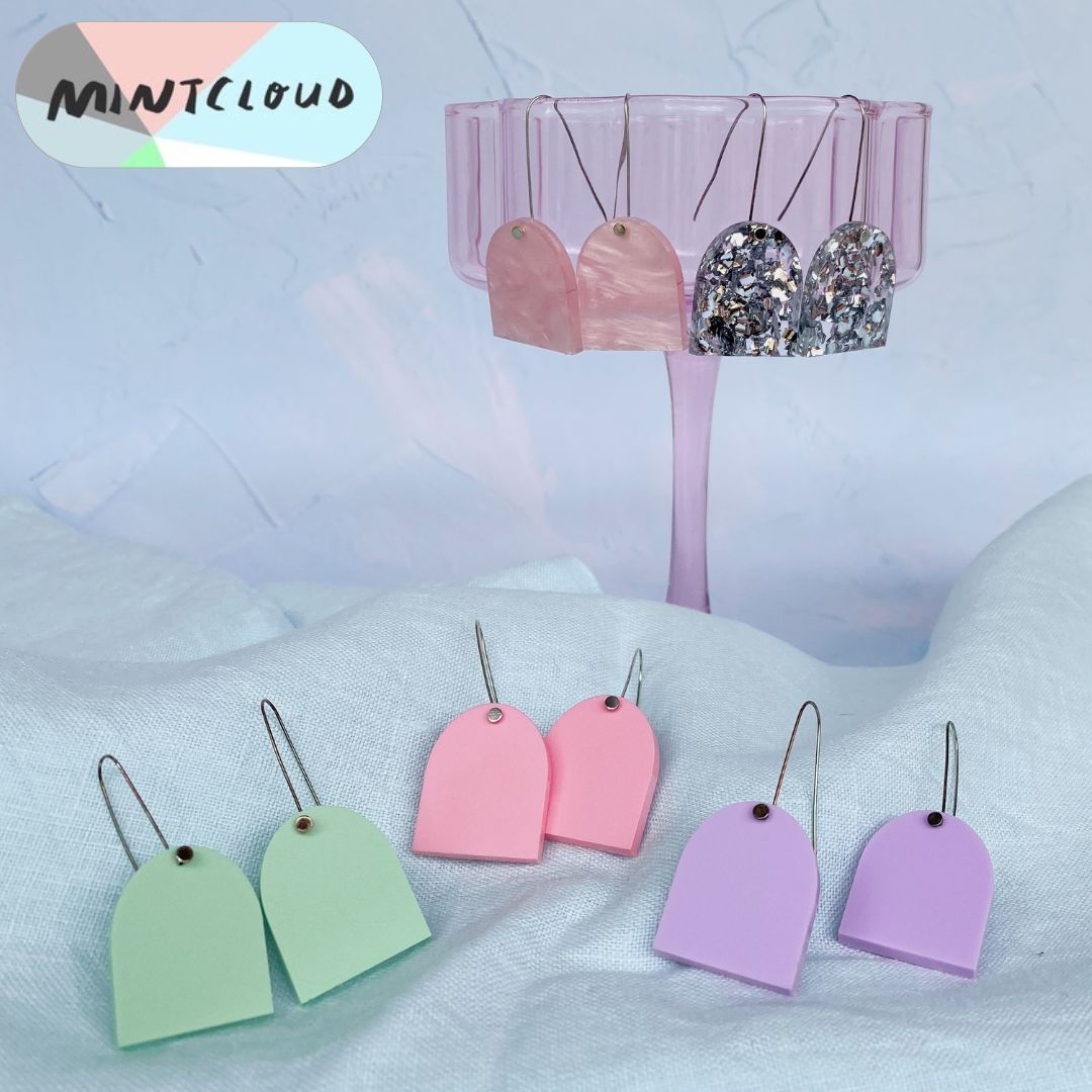 Hygge Drop Dangles - Various Colours From Mintcloud Studio, an online jewellery store based in Adelaide South Australia