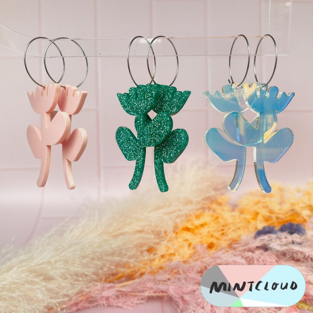 Dandelion Dangles - Various Colours From Mintcloud Studio, an online jewellery store based in Adelaide South Australia