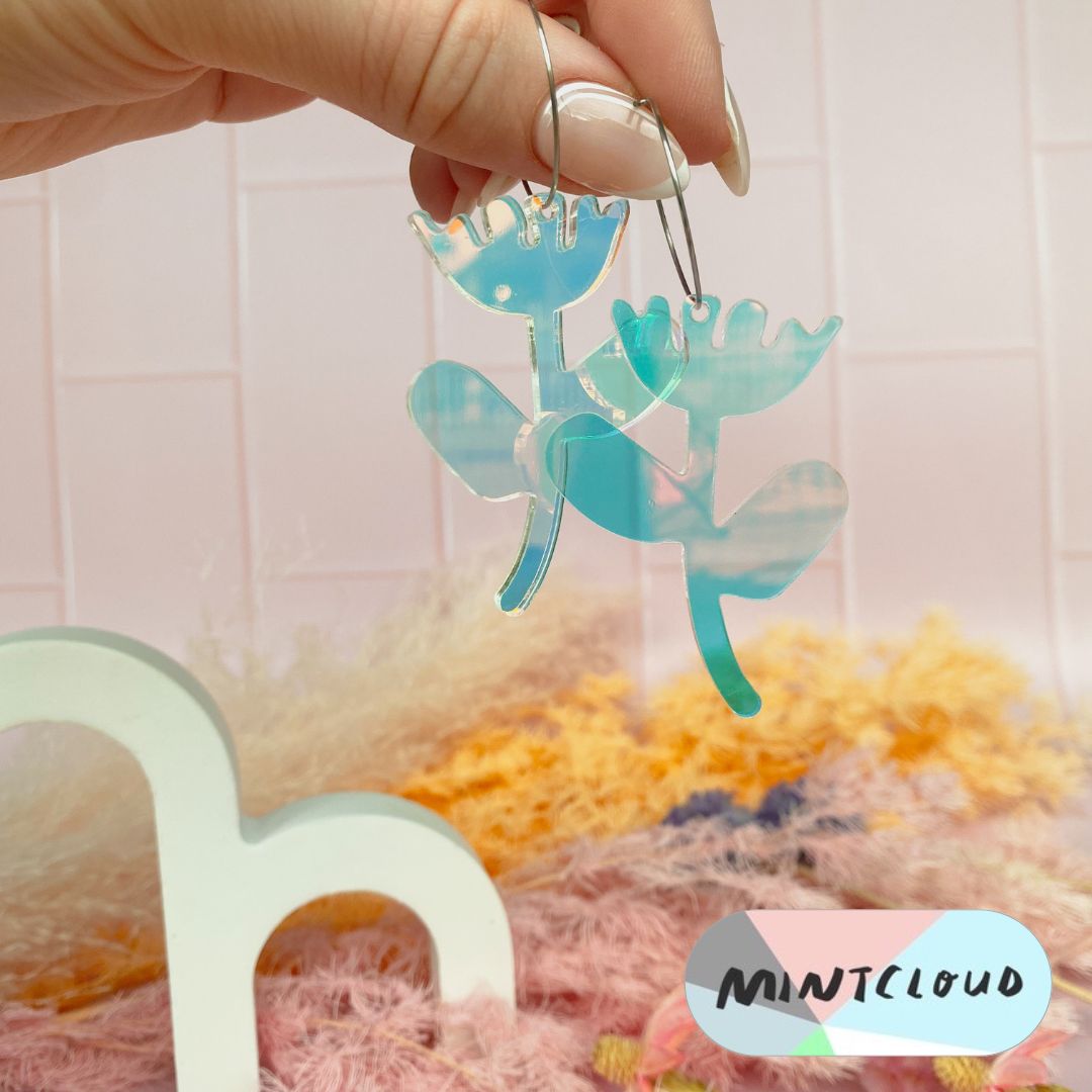 Dandelion Dangles - Various Colours From Mintcloud Studio, an online jewellery store based in Adelaide South Australia