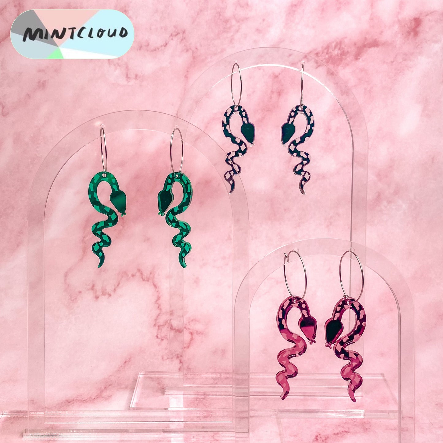 Mirror Snake Dangles - Various Colours