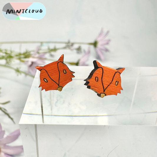 Critter Face Studs From Mintcloud Studio, an online jewellery store based in Adelaide South Australia