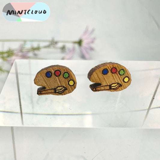 Artist Palette Studs From Mintcloud Studio, an online jewellery store based in Adelaide South Australia