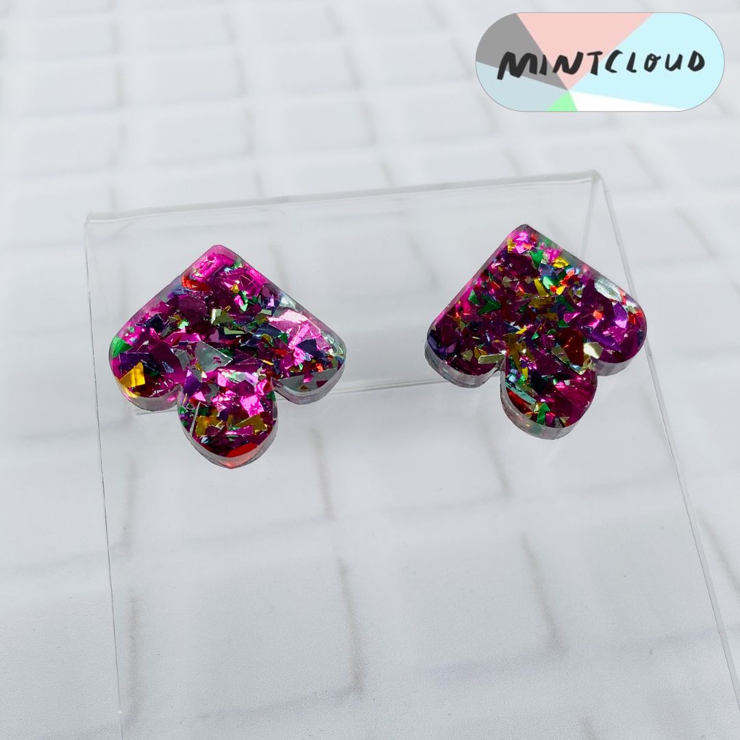 Floral Stud - Various Colours From Mintcloud Studio, an online jewellery store based in Adelaide South Australia