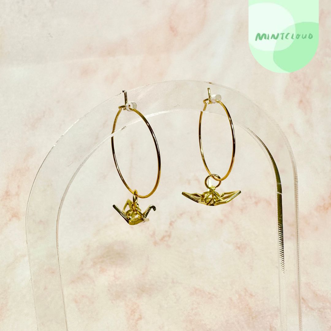 Brass Dangles - Paper CraneFrom Mintcloud Studio, an online jewellery store based in Adelaide South Australia