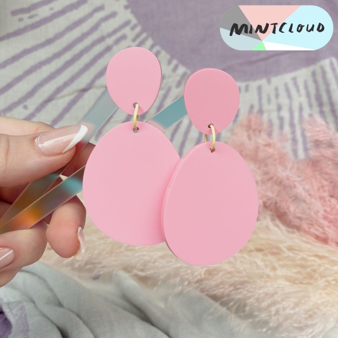 Large Pastel Droplets Dangles - Various Colours From Mintcloud Studio, an online jewellery store based in Adelaide South Australia