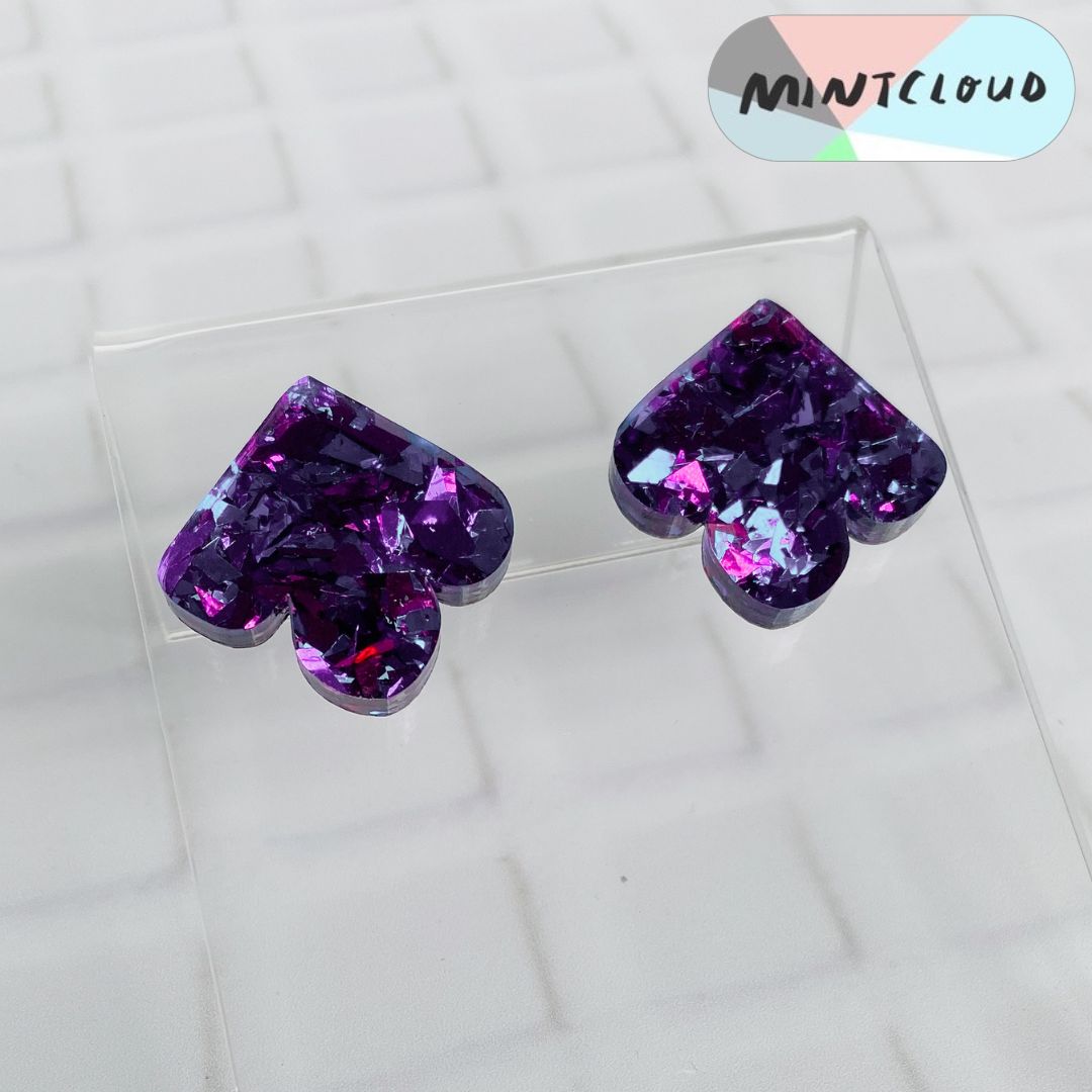 Floral Stud - Various Colours From Mintcloud Studio, an online jewellery store based in Adelaide South Australia